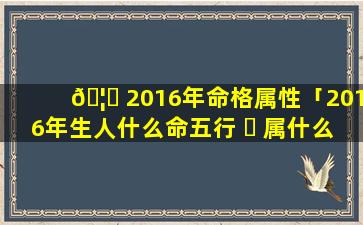 🦅 2016年命格属性「2016年生人什么命五行 ☘ 属什么」